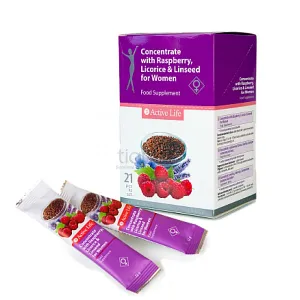 TianDe Koncentrát s malinovou šťavou, sladkým drievkom a ľanovým semiačkom pre ženy od 18,2€ - vitamín, kyselina, ľanové, tiande katalog, servisne centrum tiande, moje tiande