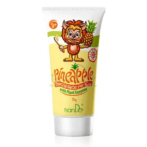 TianDe Detská zubná pasta Ananás s rastlinnými enzýmami od 3,19€ - čistenie, ananás, ústnej, tiande kozmetika, bylinne vlozky, pravda o tiande