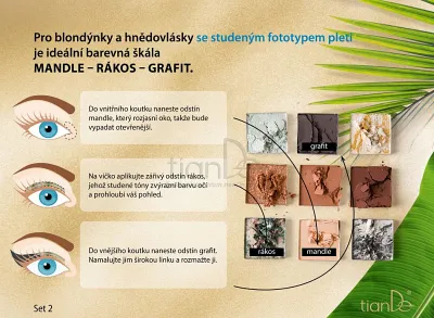 TianDe Očné tiene Nápady líčenia, tiande vlozky, tiandebeauty, tiandecentrum, tiande, kozmetika tiande