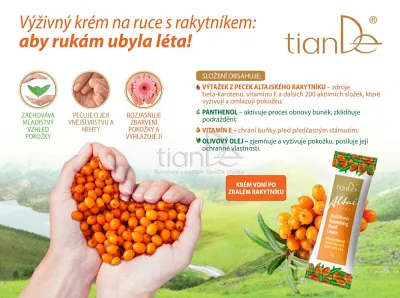 TianDe Zmäkčujúci krém na ruky Slaviton, tiande, recenzia, vlozky, kozmetika, online office