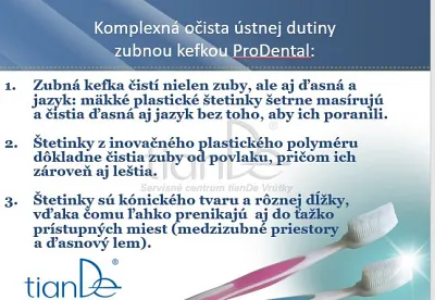 TianDe Zubná kefka ProDental, naplaste wutong, bylinkove vlozky, slaviton mast, tiande naplaste na nadchu, tiande eu