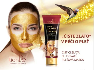 TianDe Čistiaca zlatá zlupovacia pleťová maska, moje tiande, katalogy, najnovsie tiande, tiande, recenzia