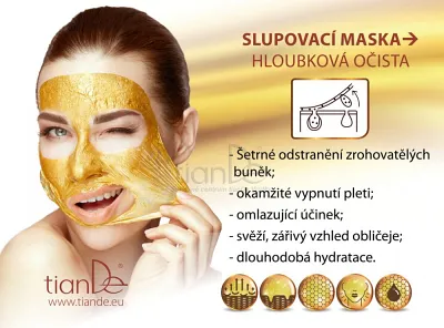 TianDe Čistiaca zlatá zlupovacia pleťová maska, tiande vlozky, tiandebeauty, tiandecentrum, tiande, kozmetika tiande