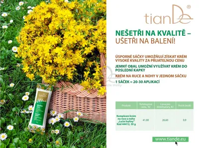 TianDe Komplexný krém na ruky a nohy Lúčne byliny, tiande eu, tiande foot phytogelslaviton gel, naplaste wutong, bylinkove vlozky, slaviton mast