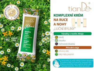 TianDe Komplexný krém na ruky a nohy Lúčne byliny, produkty tiande, tiande prihlasenie, tiande online office, tiande katalog, servisne centrum tiande