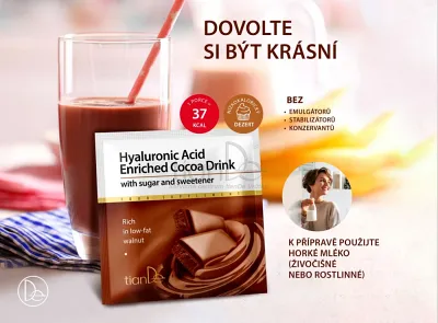 TianDe Kakaový nápoj obohatený kyselinou hyalurónovou, tiande, kozmetika tiande, tiande slaviton, tiande sk, tiande recenzie