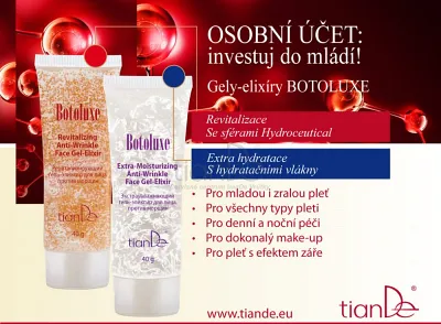 TianDe Revitalizačný pleťový gél-elixír proti vráskam “Botoluxe”, moje tiande, katalogy, najnovsie tiande, tiande, recenzia