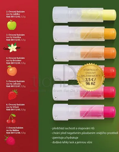 TianDe Višňa - ovocný balzam na pery, tiande altai, tiande kozmetika, bylinne vlozky, pravda o tiande, tiande skusenosti