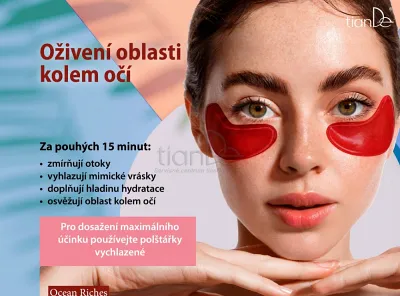 TianDe Hydrogélové náplasti na oči s červenými riasami a Yuzu, tiande skusenosti, tiande recenzie, tiande altai, tiande kozmetika, bylinne vlozky