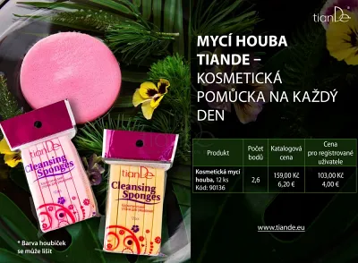 TianDe Kozmetická umývacia hubka, naplaste wutong, bylinkove vlozky, slaviton mast, tiande naplaste na nadchu, tiande eu