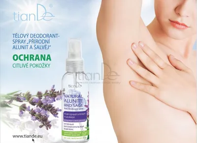 TianDe Telový dezodorant-spray Prírodný alunit a šalvia, tiande online office, tiande katalog, servisne centrum tiande, moje tiande, produkty tiande