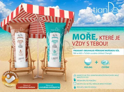 TianDe Telová soľ s morskými riasami, katalogy, najnovsie tiande, tiande, recenzia, vlozky