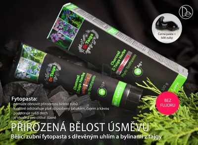 TianDe Bieliaca zubná fytopasta s dreveným uhlím a bylinami z tajgy, najnovsie tiande, tiande, recenzia, vlozky, kozmetika