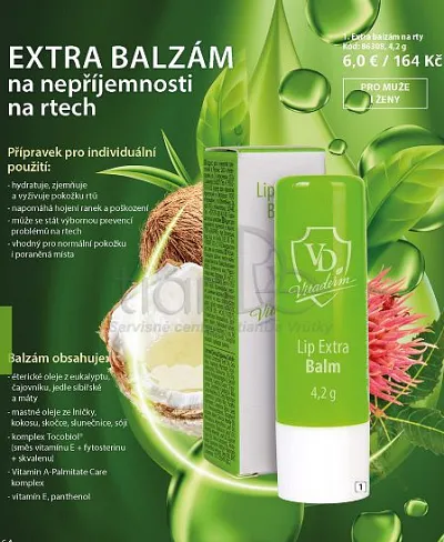 TianDe Extra balzam na pery VitaDerm, katalogy, najnovsie tiande, tiande, recenzia, vlozky