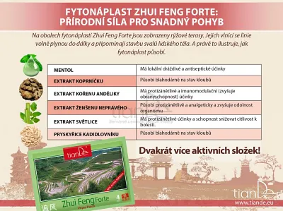 TianDe Kozmetická telová fytonáplasť Zhui Feng Forte, kozmetika tiande, tiande slaviton, tiande sk, tiande recenzie, tiande naplaste