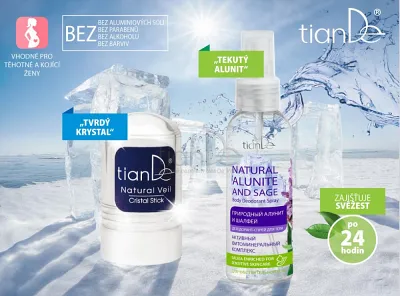 TianDe Prírodný antiperspirant Natural Veil, tiande recenzie, tiande altai, tiande kozmetika, bylinne vlozky, pravda o tiande