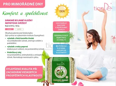 TianDe Denná vložka s extraktom aloe Nefritová sviežosť, moje tiande, produkty tiande, tiande prihlasenie, tiande online office, tiande katalog