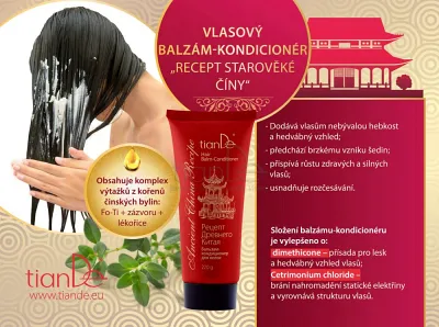 TianDe Vlasový balzam - kondicionér “Recept starovekej Číny”, online office, moje tiande, katalogy, najnovsie tiande, tiande