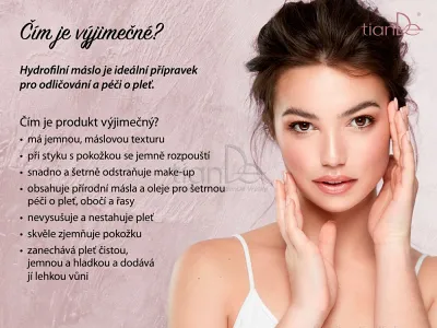 TianDe Hydrofilné odličovacie maslo, tiandebeauty, tiandecentrum, tiande, kozmetika tiande, tiande slaviton