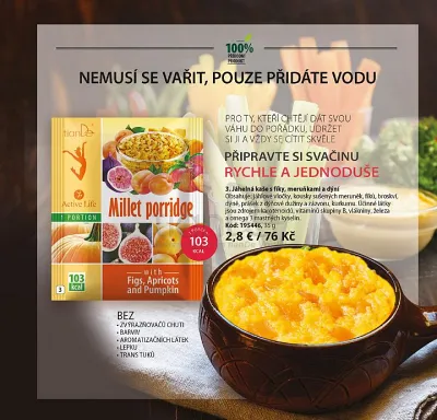 TianDe Pšenová kaša s figami, marhuľou a tekvicou, tiande online office, tiande katalog, servisne centrum tiande, moje tiande, produkty tiande