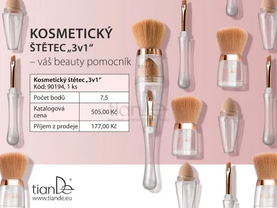 TianDe Kozmetický štetec 3v1, vlozky, kozmetika, online office, moje tiande, katalogy