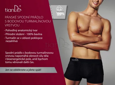 TianDe Pánske spodné prádlo s bodovou turmalínovou vrstvou, veľkosť L, tiande, kozmetika tiande, tiande slaviton, tiande sk, tiande recenzie