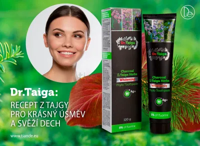 TianDe Bieliaca zubná fytopasta s dreveným uhlím a bylinami z tajgy, tiandecentrum, tiande, kozmetika tiande, tiande slaviton, tiande sk