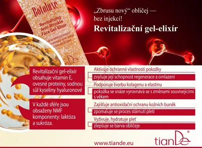 TianDe Revitalizačný pleťový gél-elixír proti vráskam “Botoluxe”, slaviton mast, tiande naplaste na nadchu, tiande eu, tiande foot phytogelslaviton gel, naplaste wutong