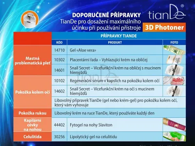 TianDe Prístroj s komplexnými fotochromatickými a ultrazvukovými účinkami, tiande, recenzia, vlozky, kozmetika, online office