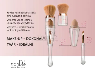 TianDe Kozmetický štetec 3v1, tiande sk, tiande recenzie, tiande naplaste, tiande vlozky, tiandebeauty