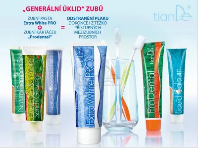 TianDe Zubná pasta Extra White Pro, tiande kozmetika, bylinne vlozky, pravda o tiande, tiande skusenosti, tiande recenzie