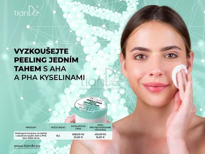 TianDe Peelingové tampóny na tvár s obsahom kyselín AHA a PHA, tiande altai, tiande kozmetika, bylinne vlozky, pravda o tiande, tiande skusenosti