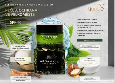 TianDe Pleťový krém s arganovým olejom, 50 g, tiande online office, tiande katalog, servisne centrum tiande, moje tiande, produkty tiande