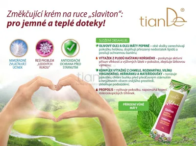 TianDe Zmäkčujúci krém na ruky Slaviton, tiande recenzie, tiande altai, tiande kozmetika, bylinne vlozky, pravda o tiande