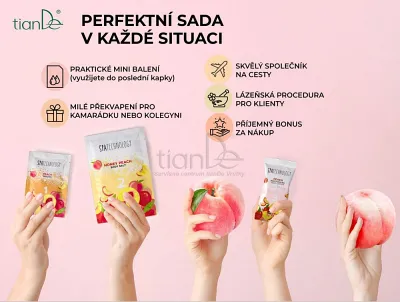 TianDe Telová soľ „Medová broskyňa“, 50g, tiande eu, tiande foot phytogelslaviton gel, naplaste wutong, bylinkove vlozky, slaviton mast