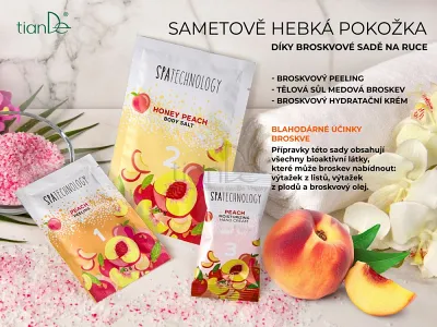 TianDe Telová soľ „Medová broskyňa“, 50g, tiande foot phytogelslaviton gel, naplaste wutong, bylinkove vlozky, slaviton mast, tiande naplaste na nadchu