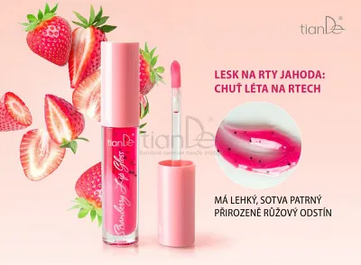 TianDe Akcia - Lesk na pery Jahoda, tiande kozmetika, bylinne vlozky, pravda o tiande, tiande skusenosti, tiande recenzie