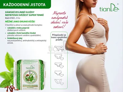 TianDe Denná vložka s extraktom aloe Nefritová sviežosť, bylinkove vlozky, slaviton mast, tiande naplaste na nadchu, tiande eu, tiande foot phytogelslaviton gel