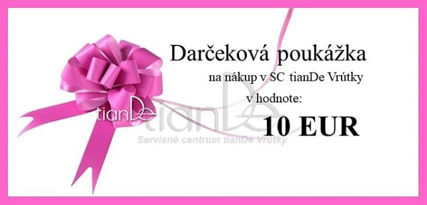 Darčeková poukážka 10 od 10,00€ - darčekový, poukaz, darčekové, tiande recenzie, tiande naplaste, tiande vlozky | TianDe